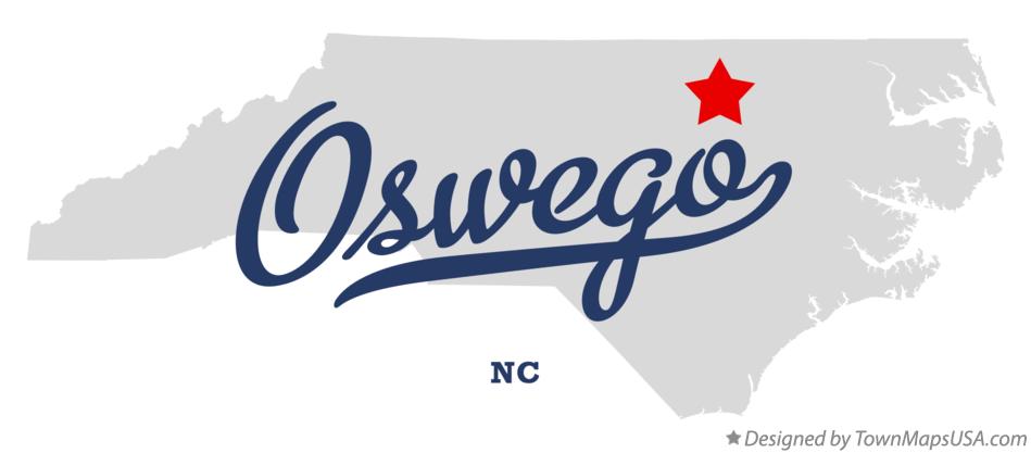 Map of Oswego North Carolina NC