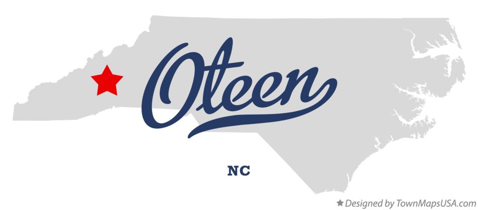 Map of Oteen North Carolina NC