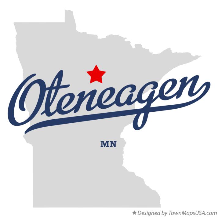 Map of Oteneagen Minnesota MN