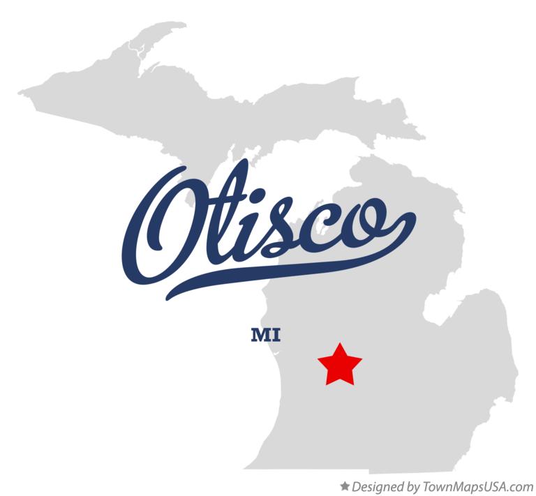 Map of Otisco Michigan MI