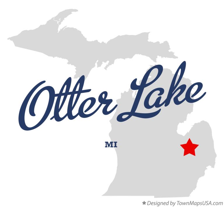 Map of Otter Lake Michigan MI