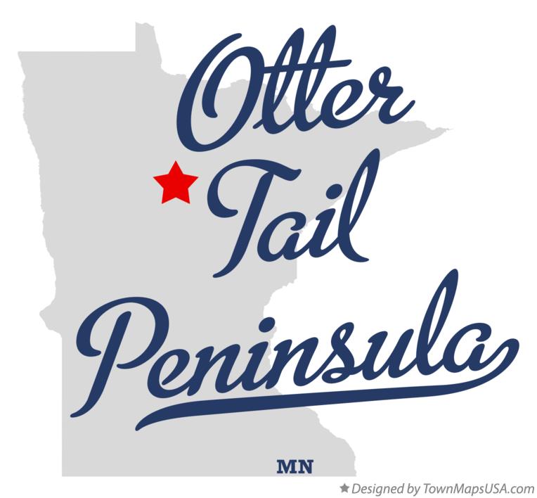 Map of Otter Tail Peninsula Minnesota MN