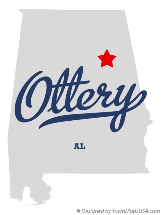 Map of Ottery Alabama AL
