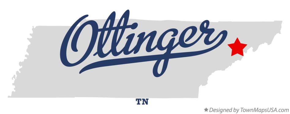 Map of Ottinger Tennessee TN