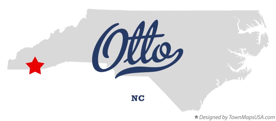 Map of Otto North Carolina NC