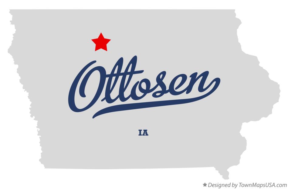 Map of Ottosen Iowa IA