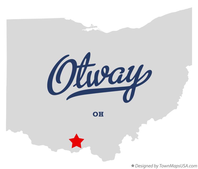 Map of Otway Ohio OH