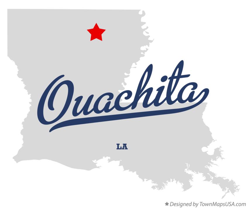 Map of Ouachita Louisiana LA