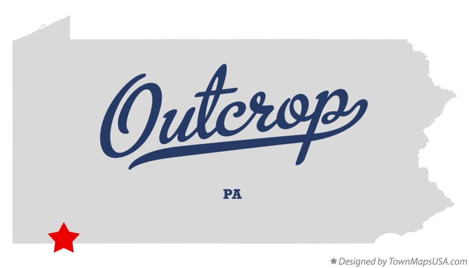 Map of Outcrop Pennsylvania PA