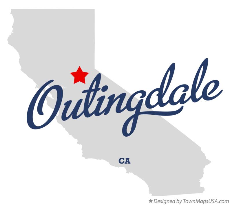 Map of Outingdale California CA