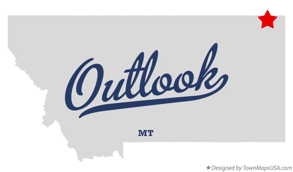 Map of Outlook Montana MT