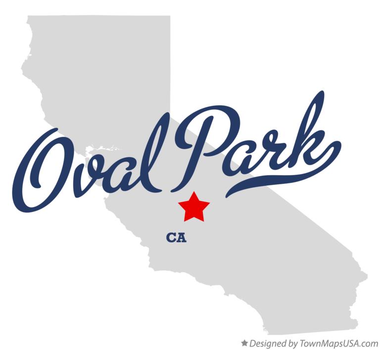Map of Oval Park California CA