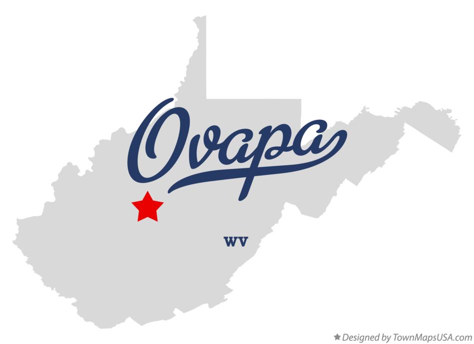 Map of Ovapa West Virginia WV