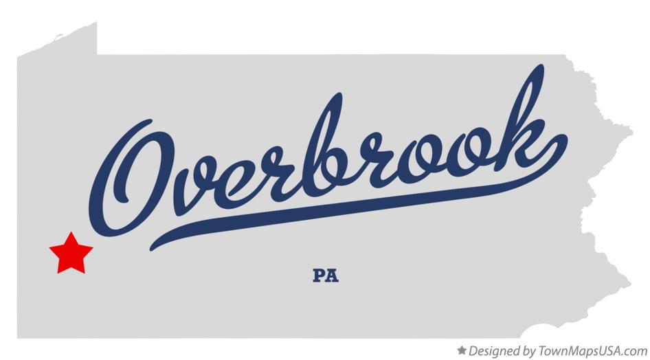 Map of Overbrook Pennsylvania PA