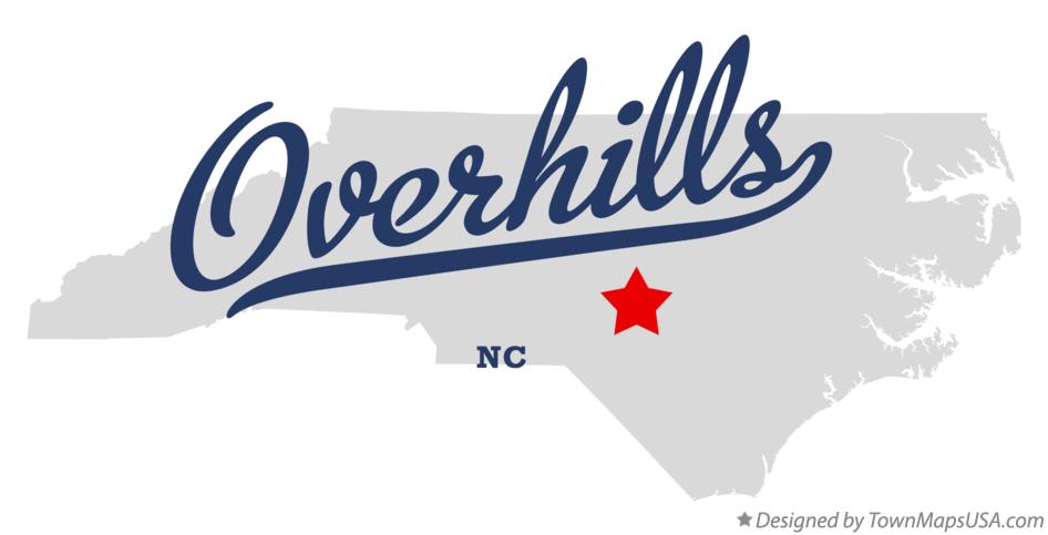 Map of Overhills North Carolina NC
