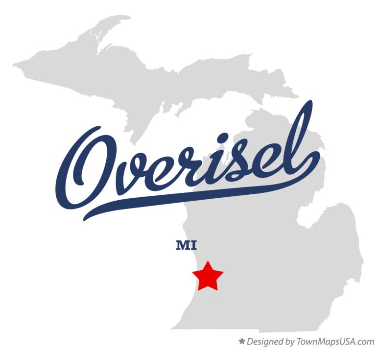 Map of Overisel Michigan MI