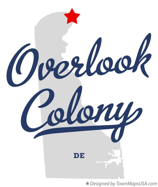 Map of Overlook Colony Delaware DE
