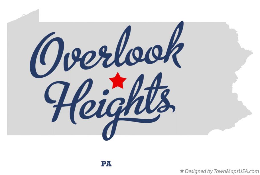 Map of Overlook Heights Pennsylvania PA