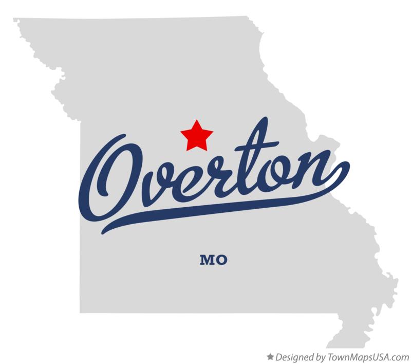 Map of Overton Missouri MO