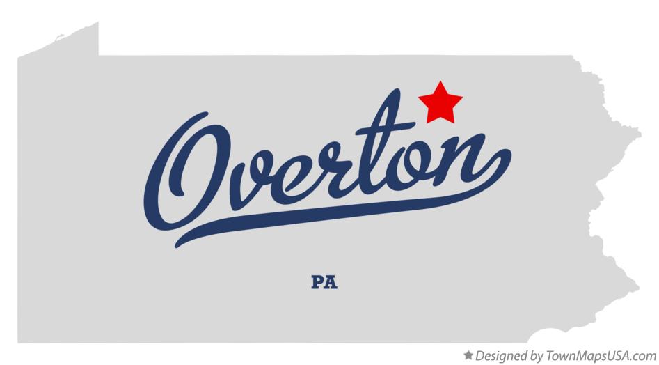 Map of Overton Pennsylvania PA