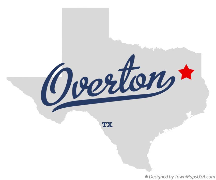 Map of Overton Texas TX