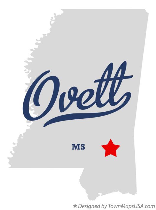 Map of Ovett Mississippi MS