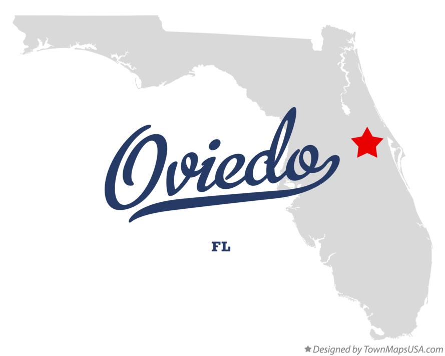 Map of Oviedo Florida FL