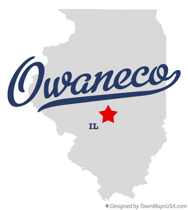 Map of Owaneco Illinois IL