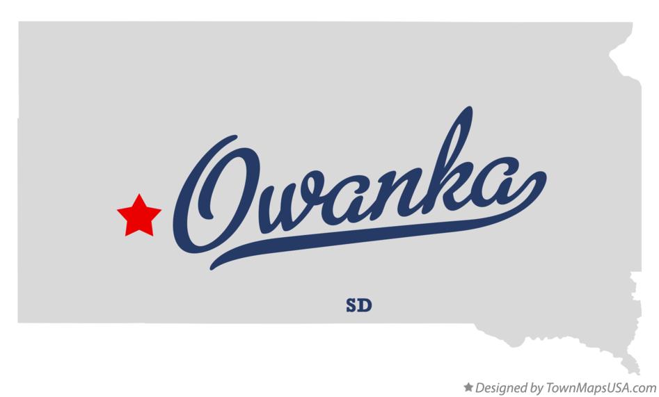Map of Owanka South Dakota SD