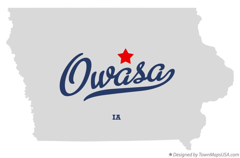Map of Owasa Iowa IA