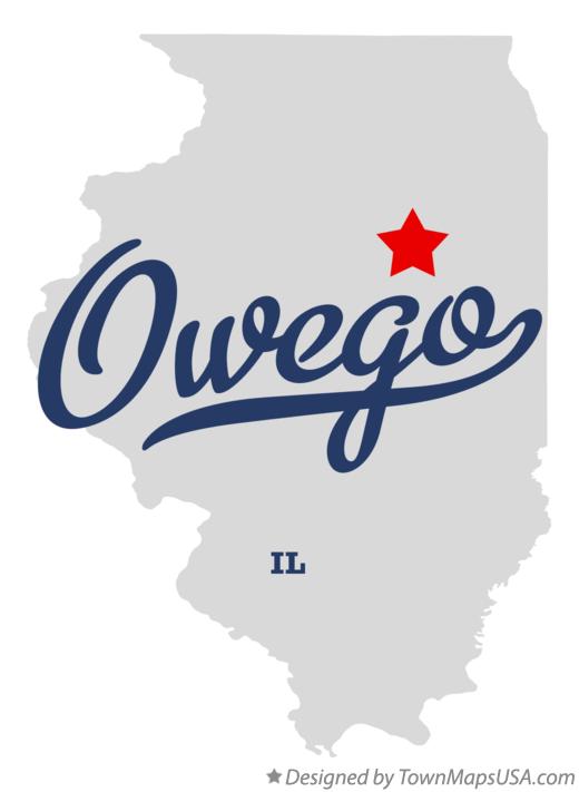 Map of Owego Illinois IL