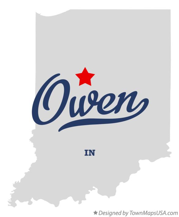 Map of Owen Indiana IN