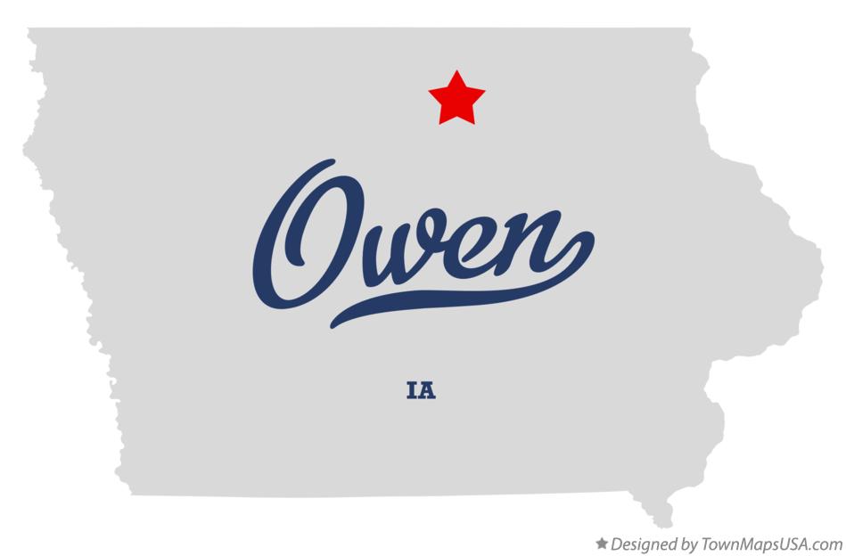 Map of Owen Iowa IA