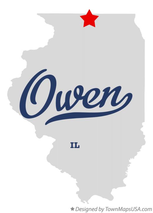 Map of Owen Illinois IL