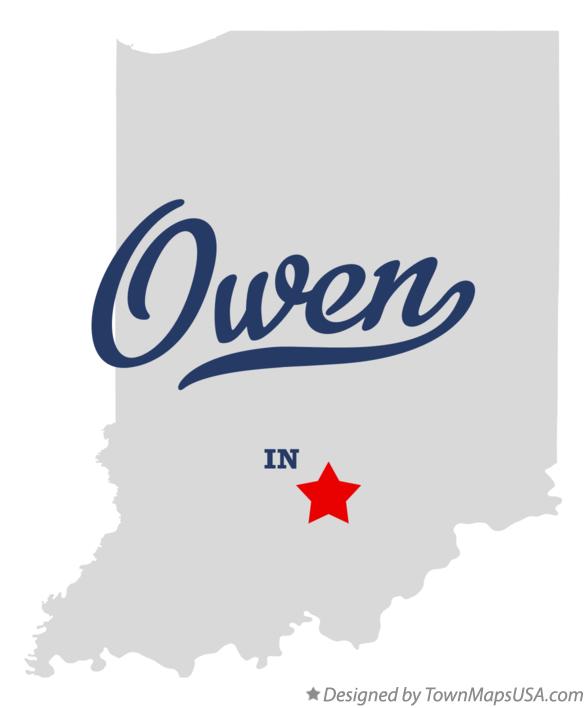 Map of Owen Indiana IN