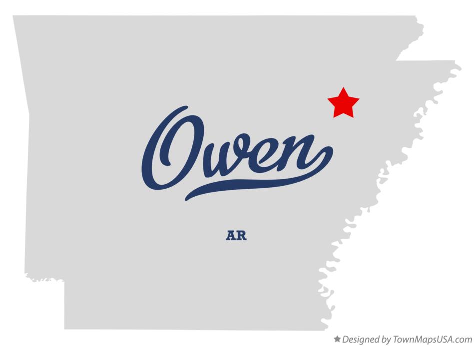 Map of Owen Arkansas AR