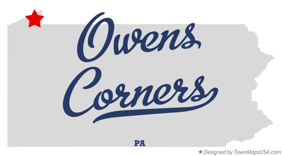 Map of Owens Corners Pennsylvania PA