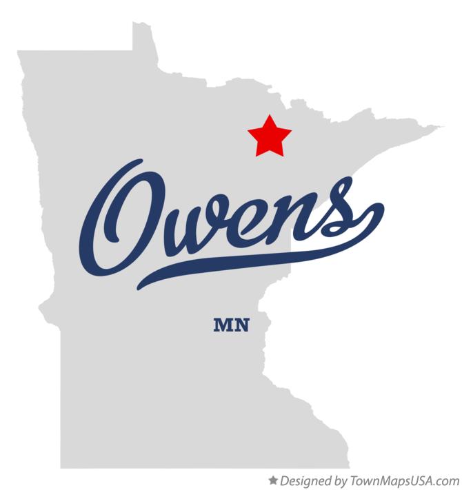Map of Owens Minnesota MN