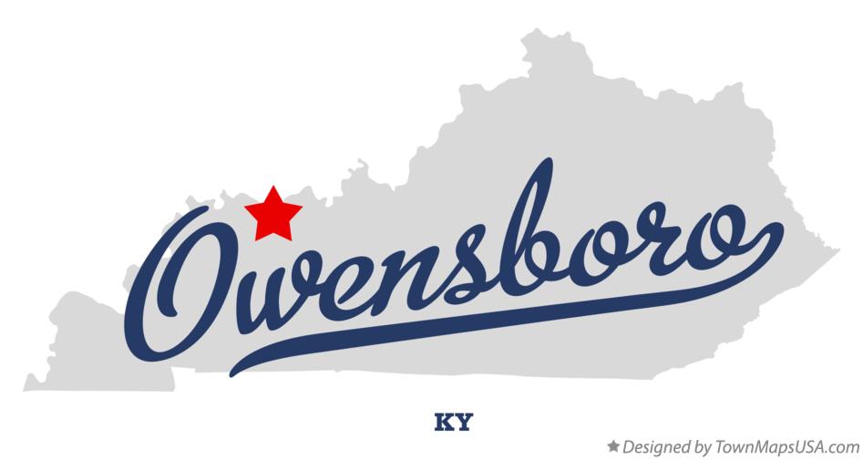 Map of Owensboro Kentucky KY