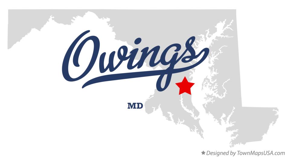 Map of Owings Maryland MD