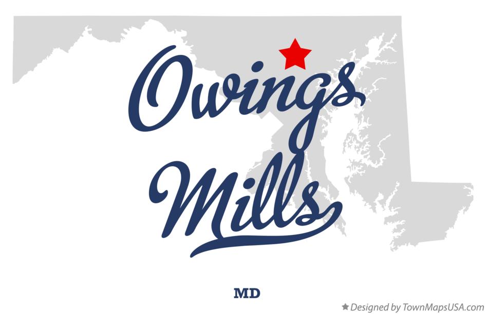 Map of Owings Mills Maryland MD