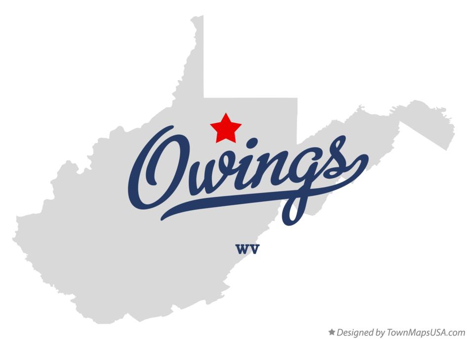 Map of Owings West Virginia WV