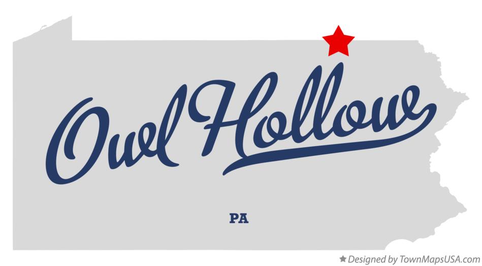 Map of Owl Hollow Pennsylvania PA