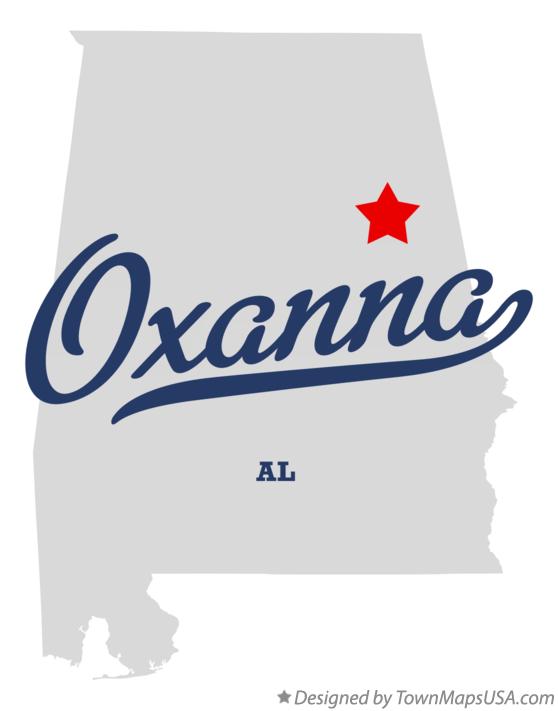 Map of Oxanna Alabama AL