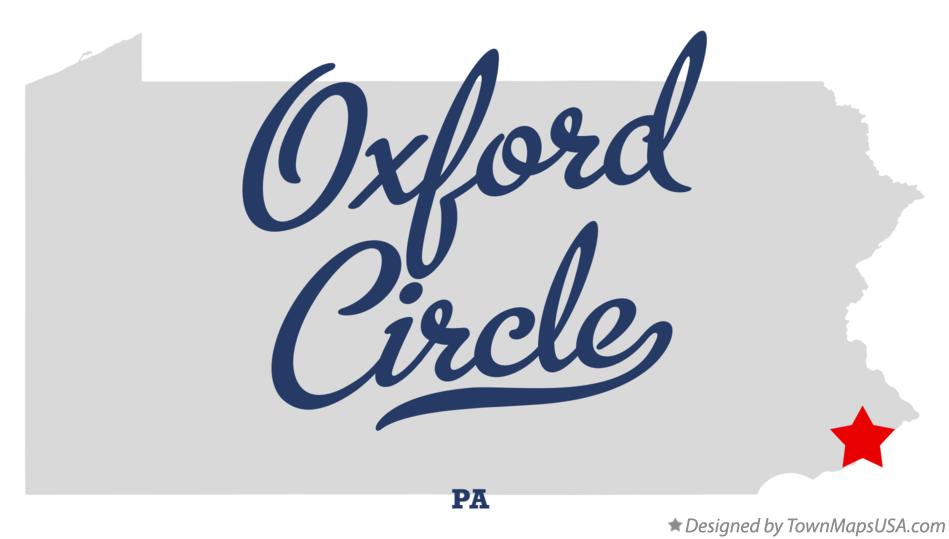 Map of Oxford Circle Pennsylvania PA