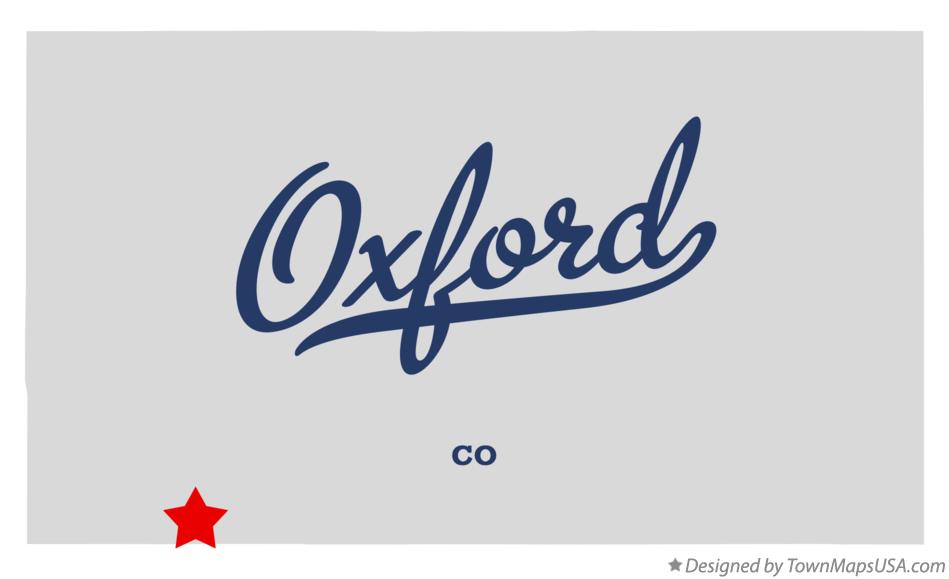 Map of Oxford Colorado CO
