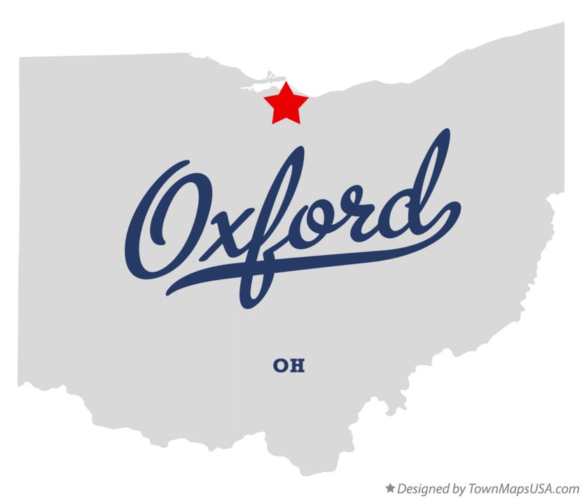 Map of Oxford Ohio OH
