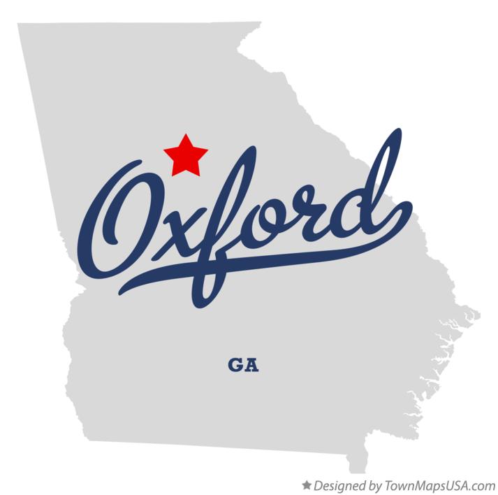 Map of Oxford Georgia GA