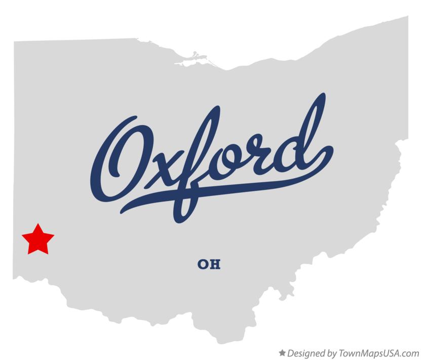 Map of Oxford Ohio OH