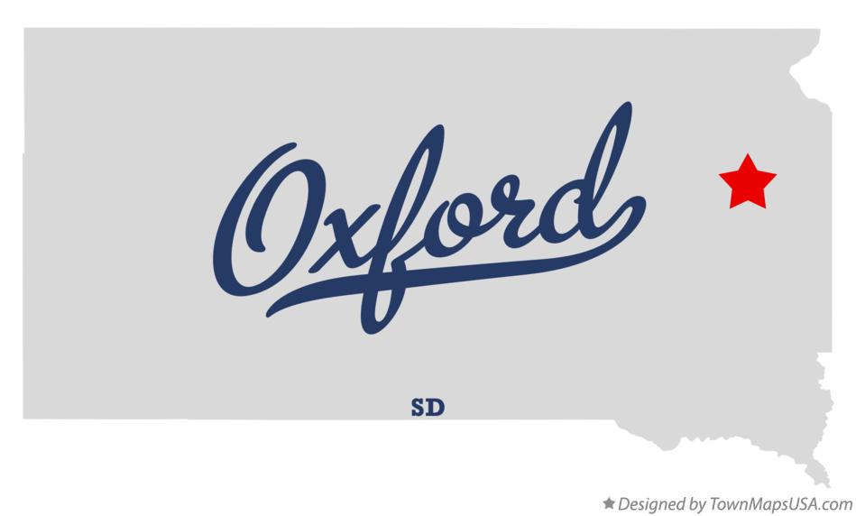 Map of Oxford South Dakota SD